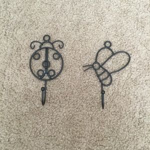 Ladybug and bee wall hangers